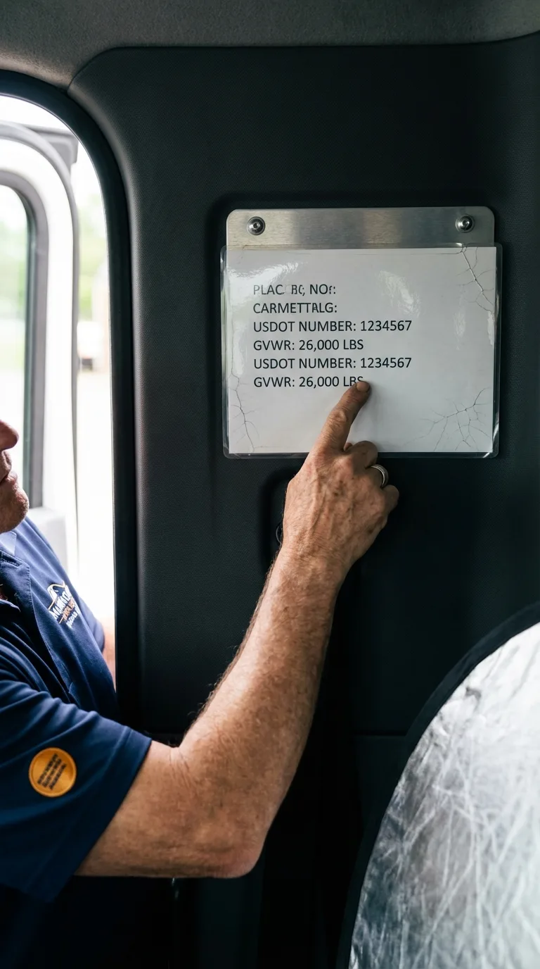 USDOT licensing placard verification in Newburyport